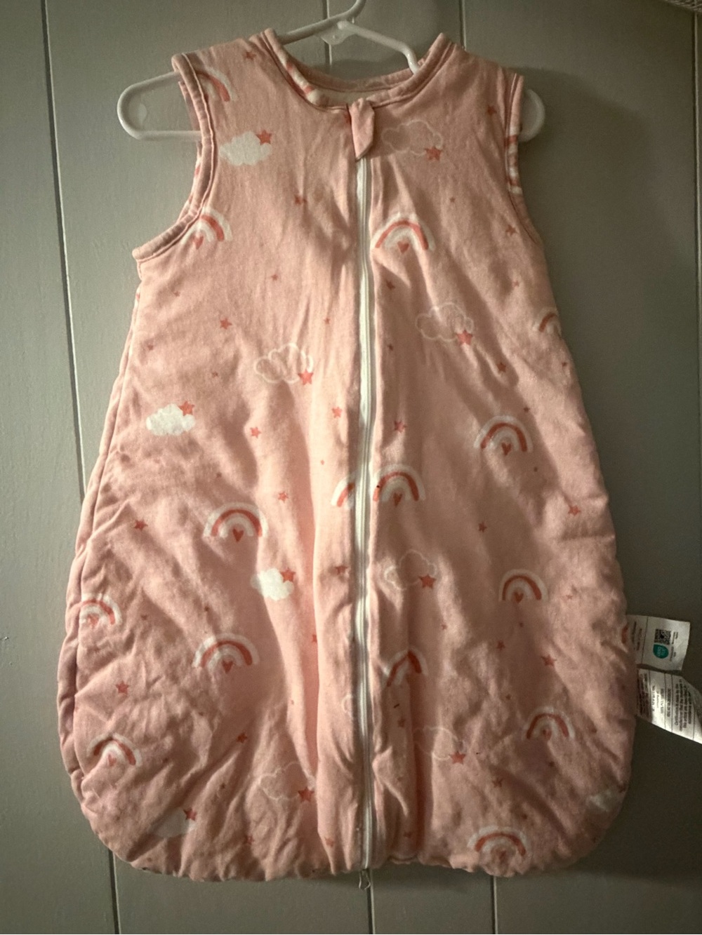 Girls' Pink Rainbow Cloud Sleep Sack - Cozy Kids Pajamas